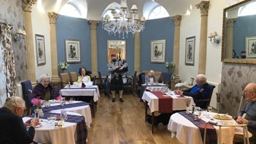 A traditional Burns Night at Oxfordshire care home